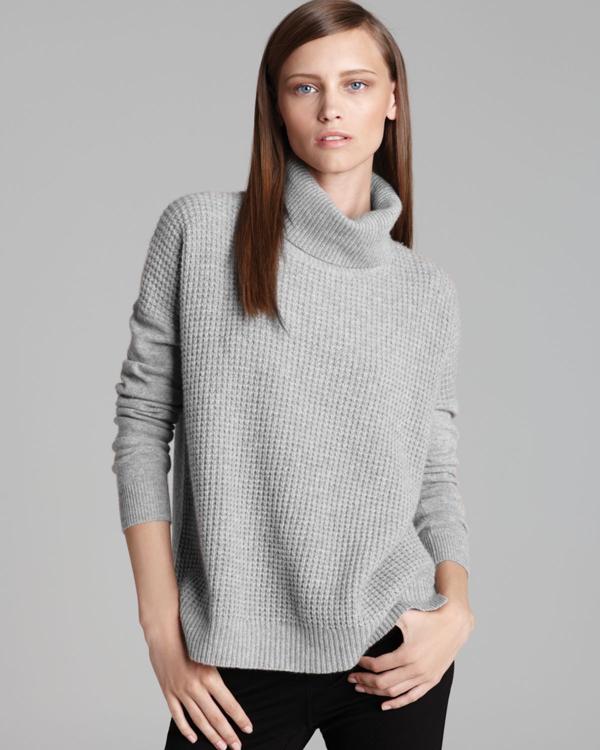 Cashmere sweater grey marled