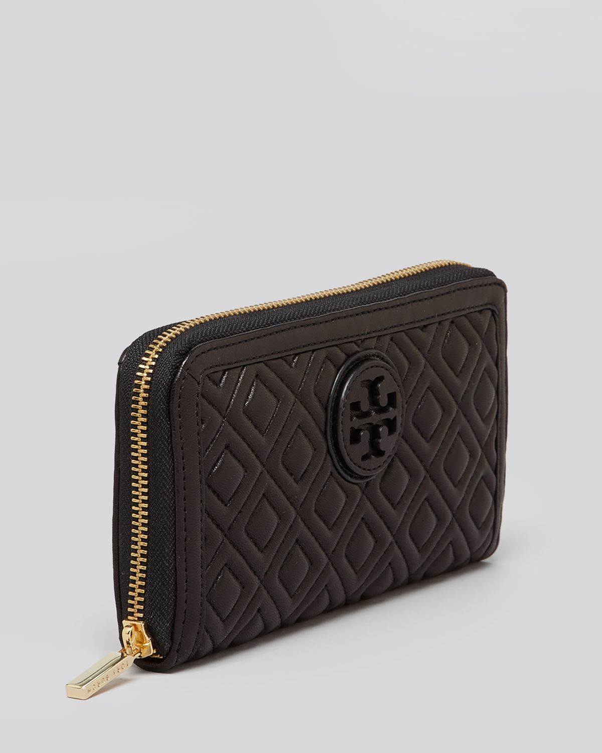 Lyst - Tory Burch Wallet - Marion Zip Continental in Black