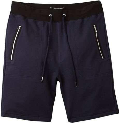 21men Zip Pocket Athletic Shorts in Blue for Men (Navy/black) | Lyst