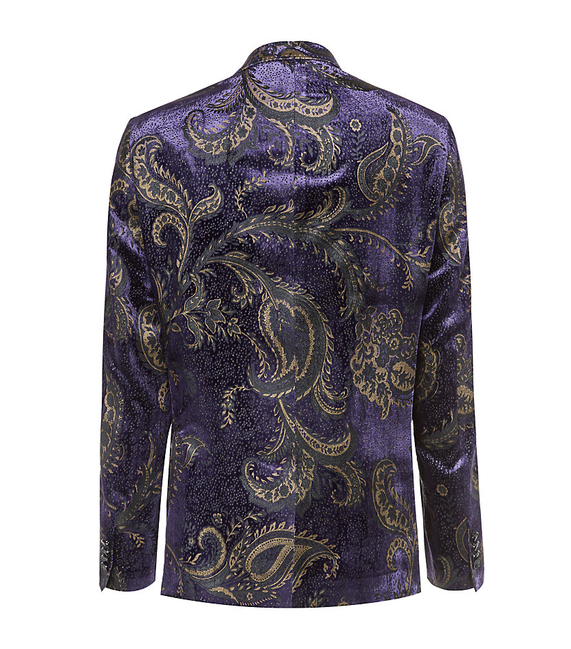 Etro Velvet Jacket in Paisley in Purple for Men | Lyst