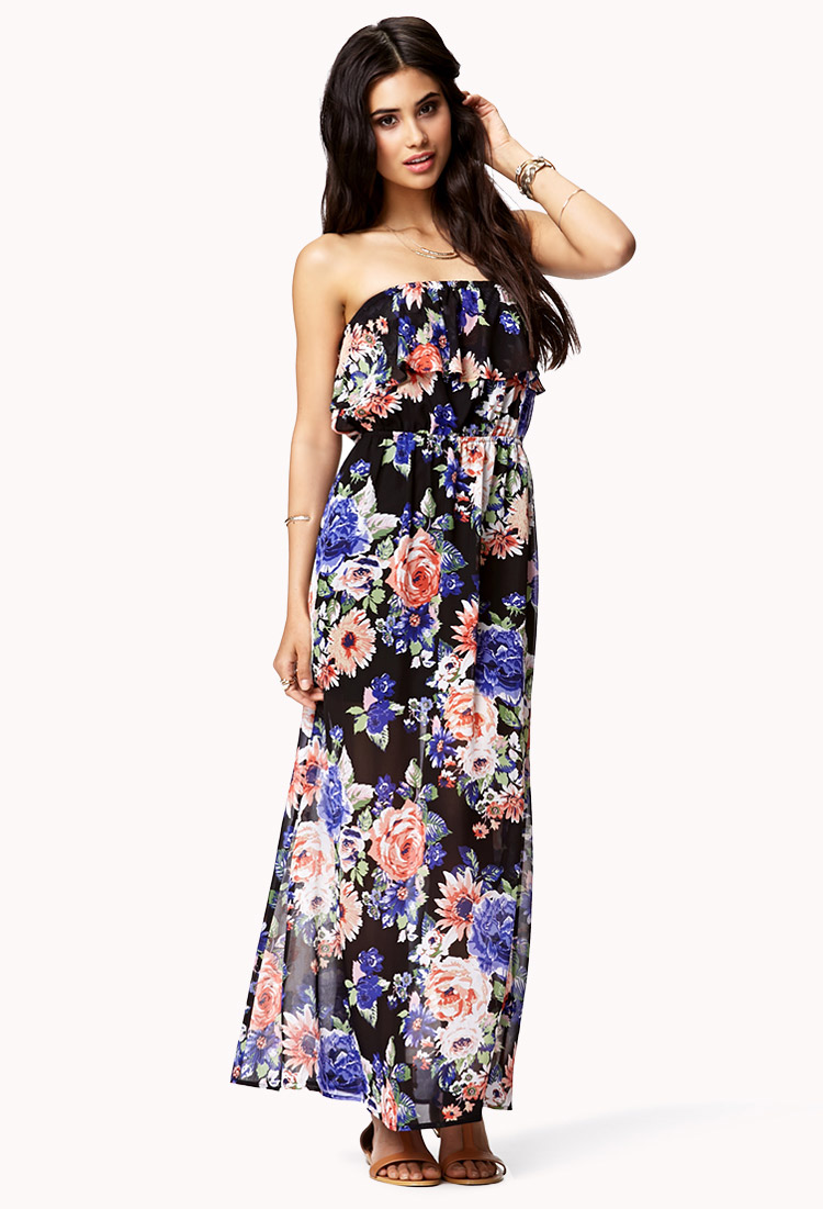 Look - Tube Floral dress video Look - Tube Floral dress video