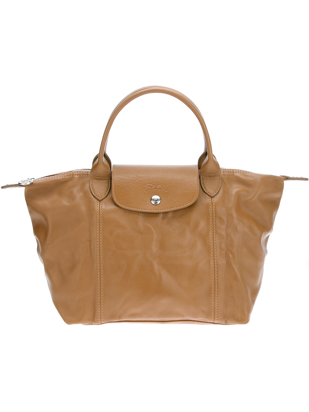 Lyst - Longchamp Le Pliage Cuir Tote in Brown