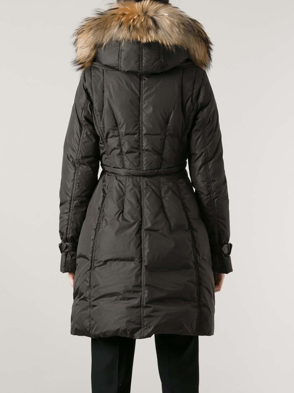 Moncler Phalangere Feather Down Coat in Green | Lyst