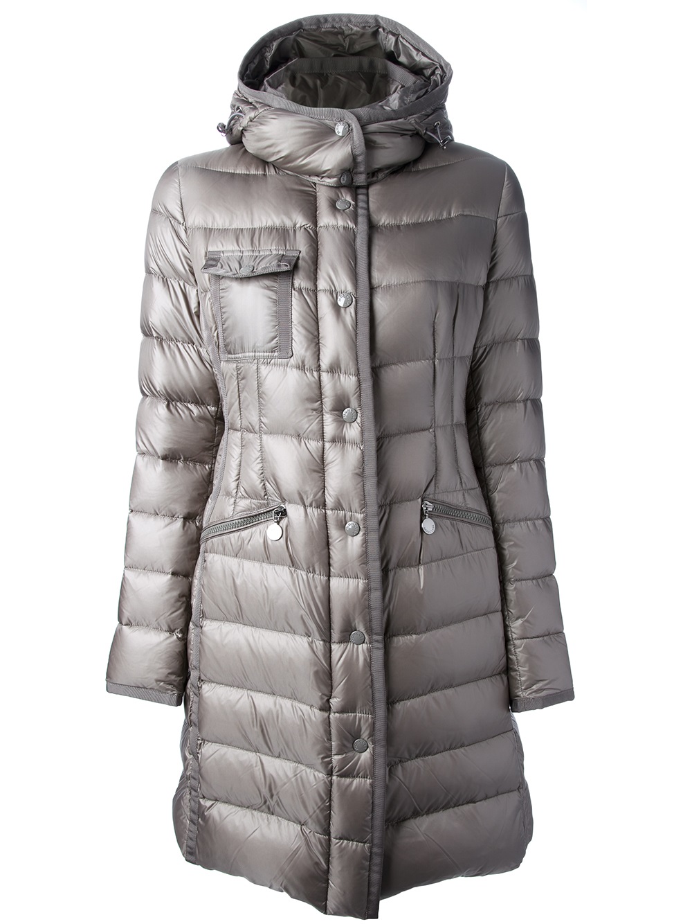 Lyst - Moncler Hermine Feather Down Coat in Gray