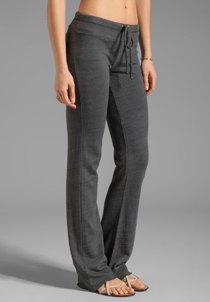 Splendid Wide Leg Sweat Pant in Gray (Charcoal) | Lyst