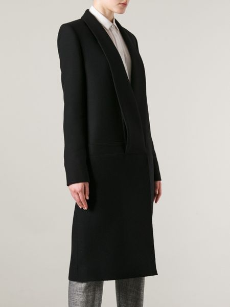 Victoria Beckham Structured Coat in Black | Lyst