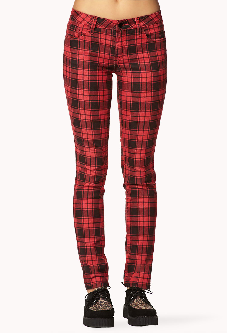 forever 21 red plaid pants