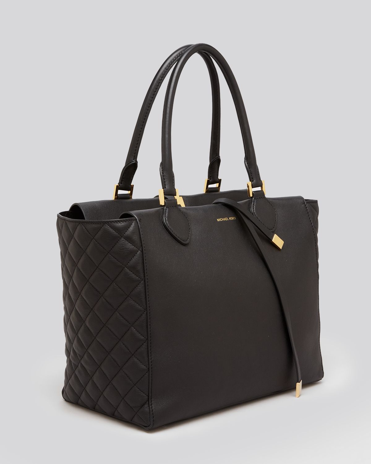 Lyst - Michael Kors Tote Miranda Large Quilted in Black