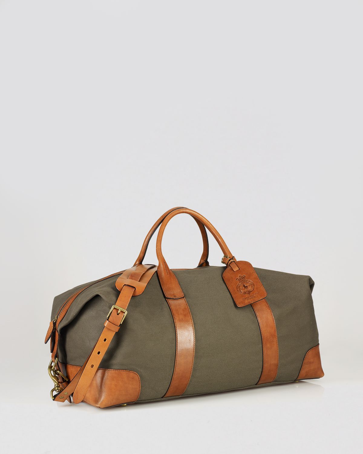 Lyst - Ralph Lauren Polo Canvas & Leather Duffel Bag in Green for Men