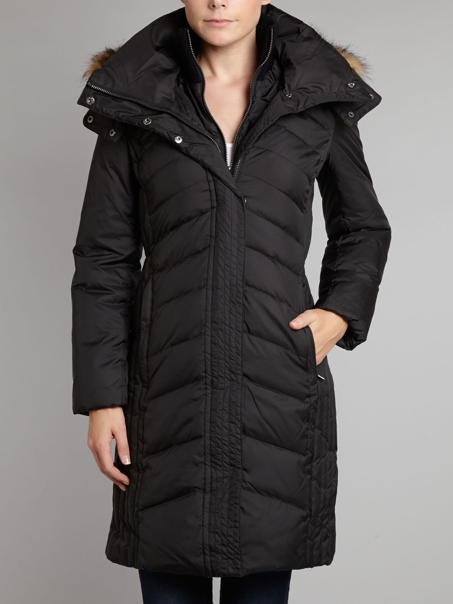Andrew marc Marvel Down Filled Coat in Black Lyst