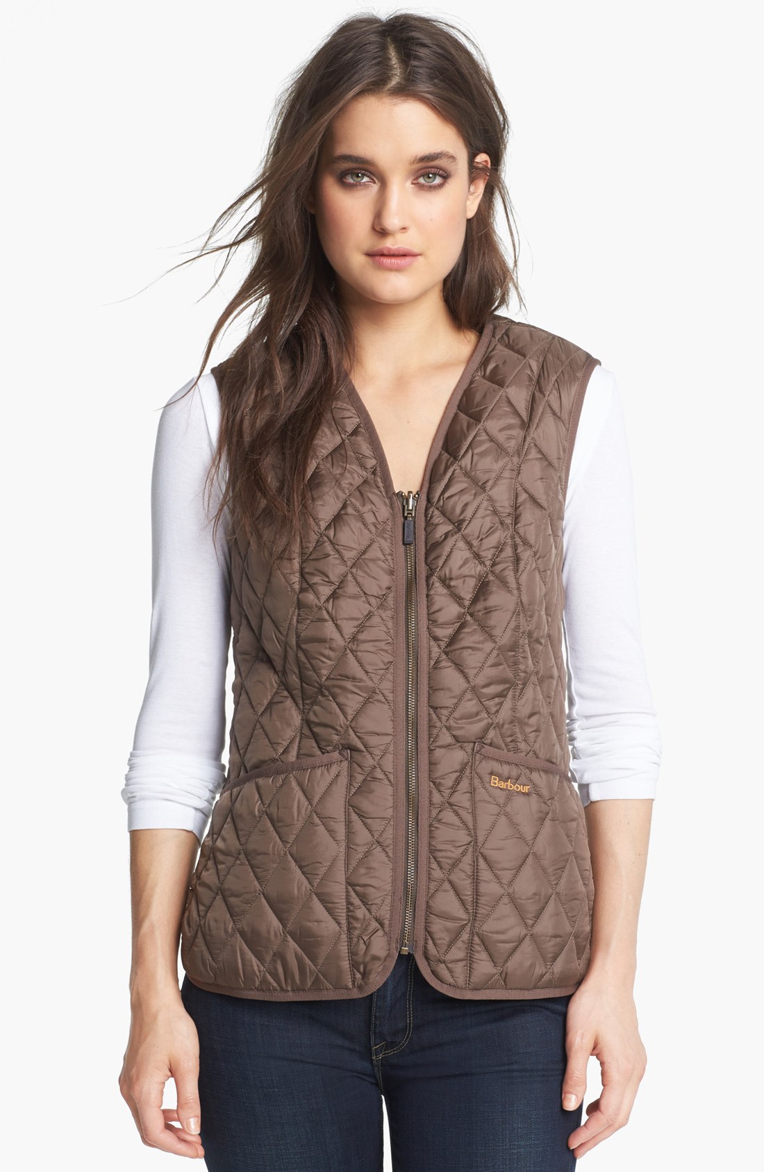 Barbour Beadnell Quilted Liner in Brown (Mocha) | Lyst