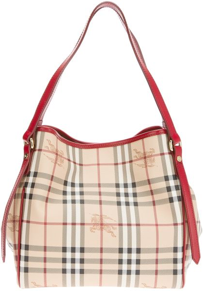 Burberry London Small Tote in Red | Lyst