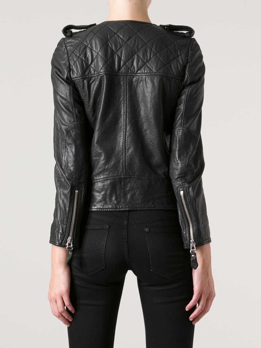 Lyst - Étoile Isabel Marant Kady Biker Jacket in Black