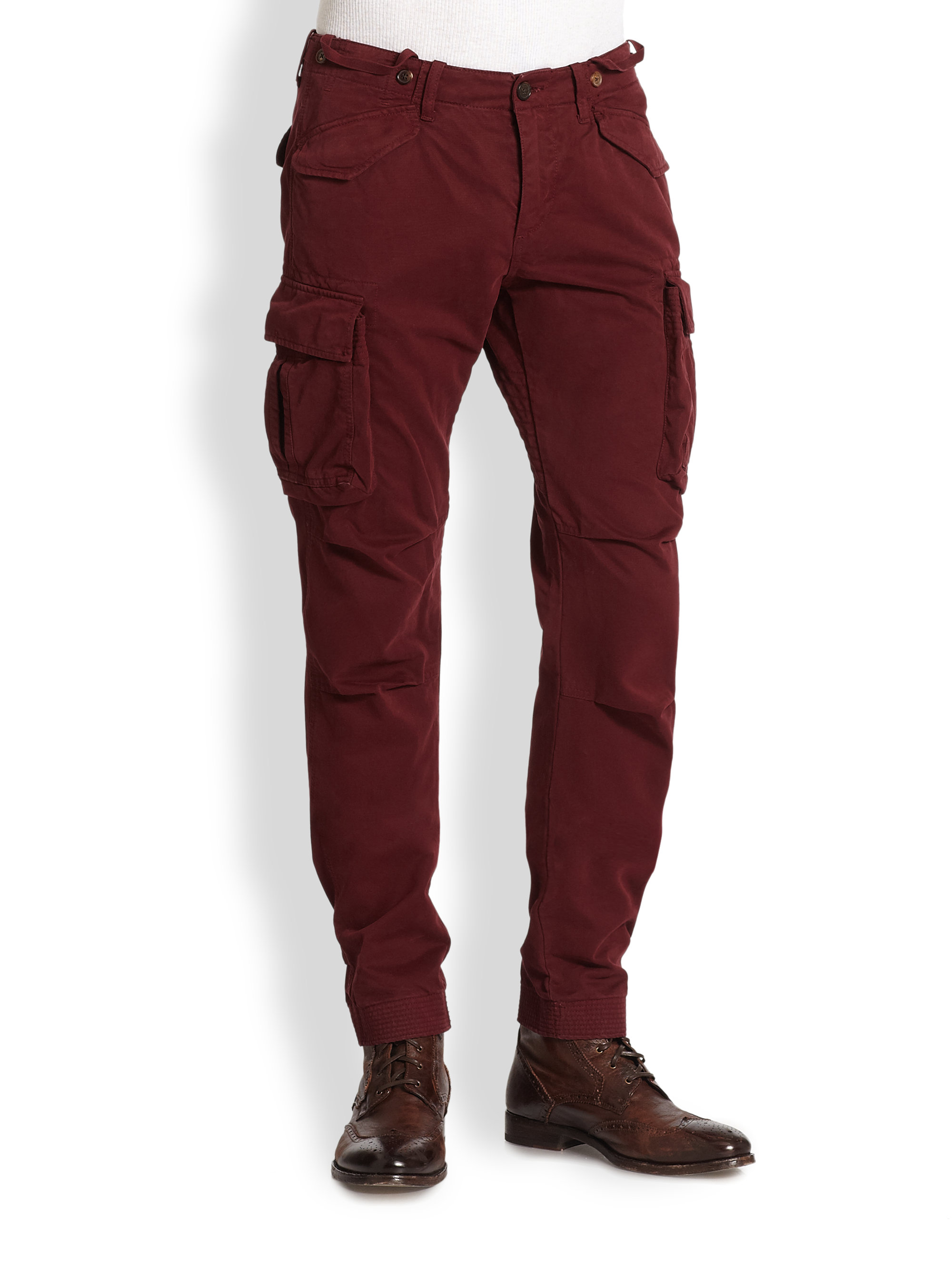 Gant By Michael Bastian Perfect Cargo Pants in Red for Men (BURGUNDY ...