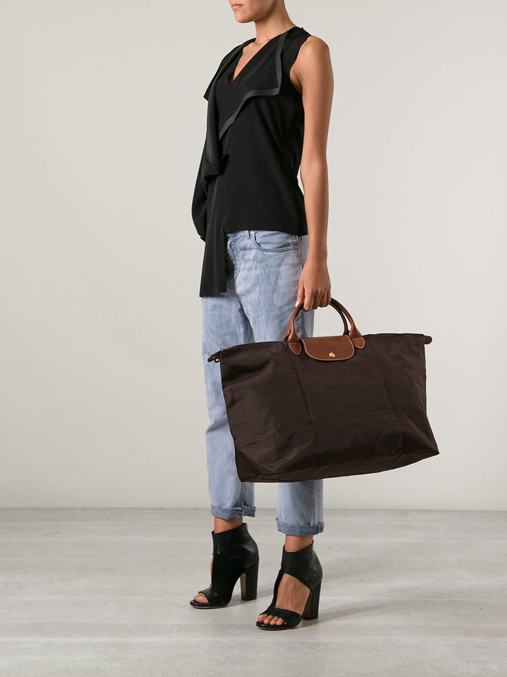 Lyst Longchamp Le Pliage Tote Bag In Brown Gallery