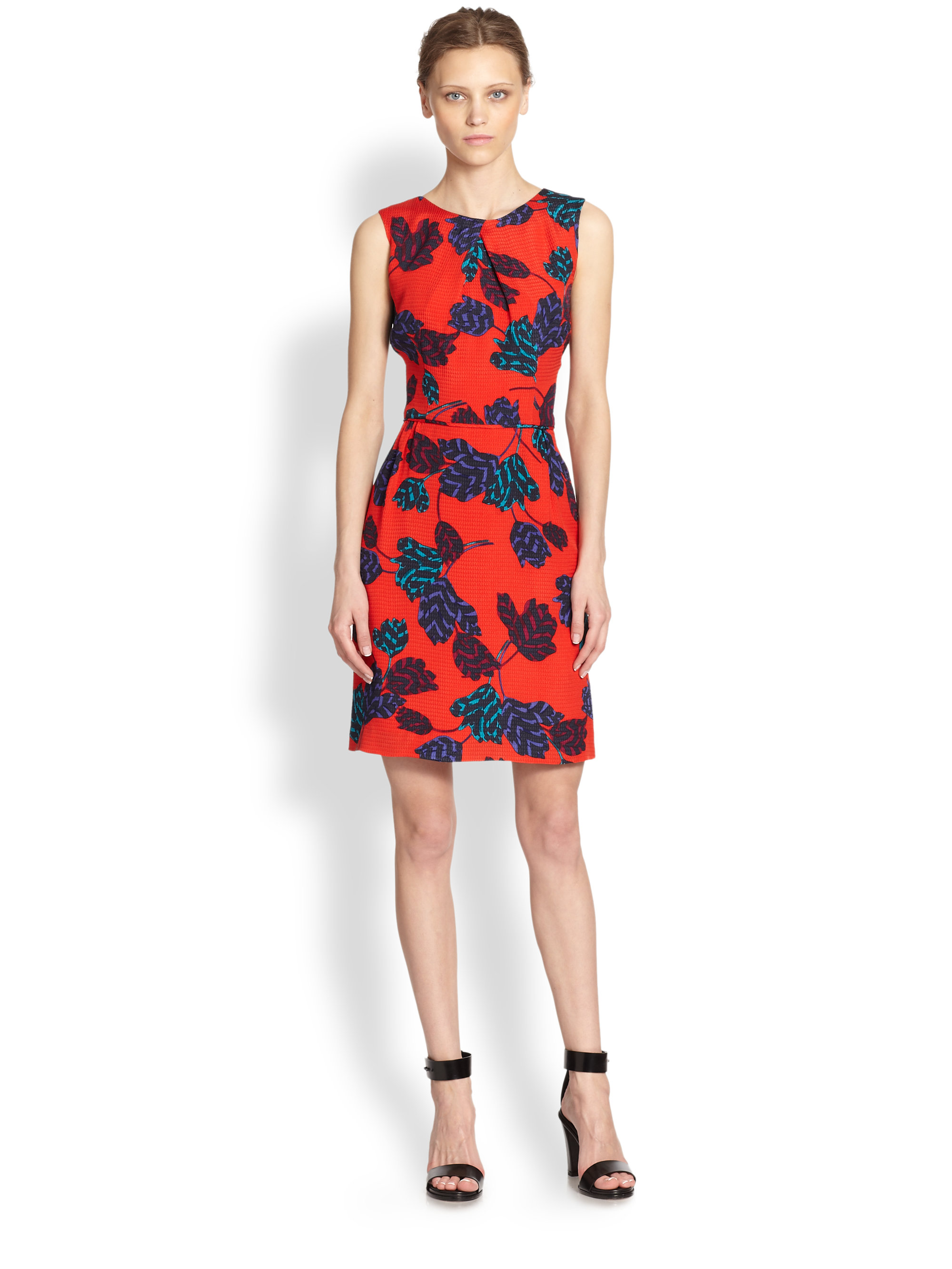 Lyst - Marc By Marc Jacobs Mareika Silk Vback Tulip Dress in Red
