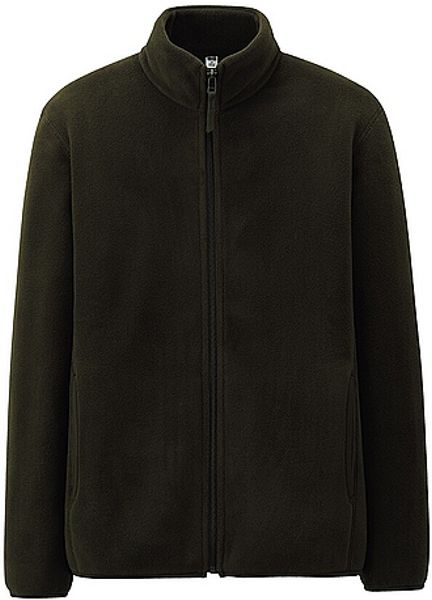 Uniqlo Men Fleece Full Zip Long Sleeve Jacket in Green for Men (DARK ...