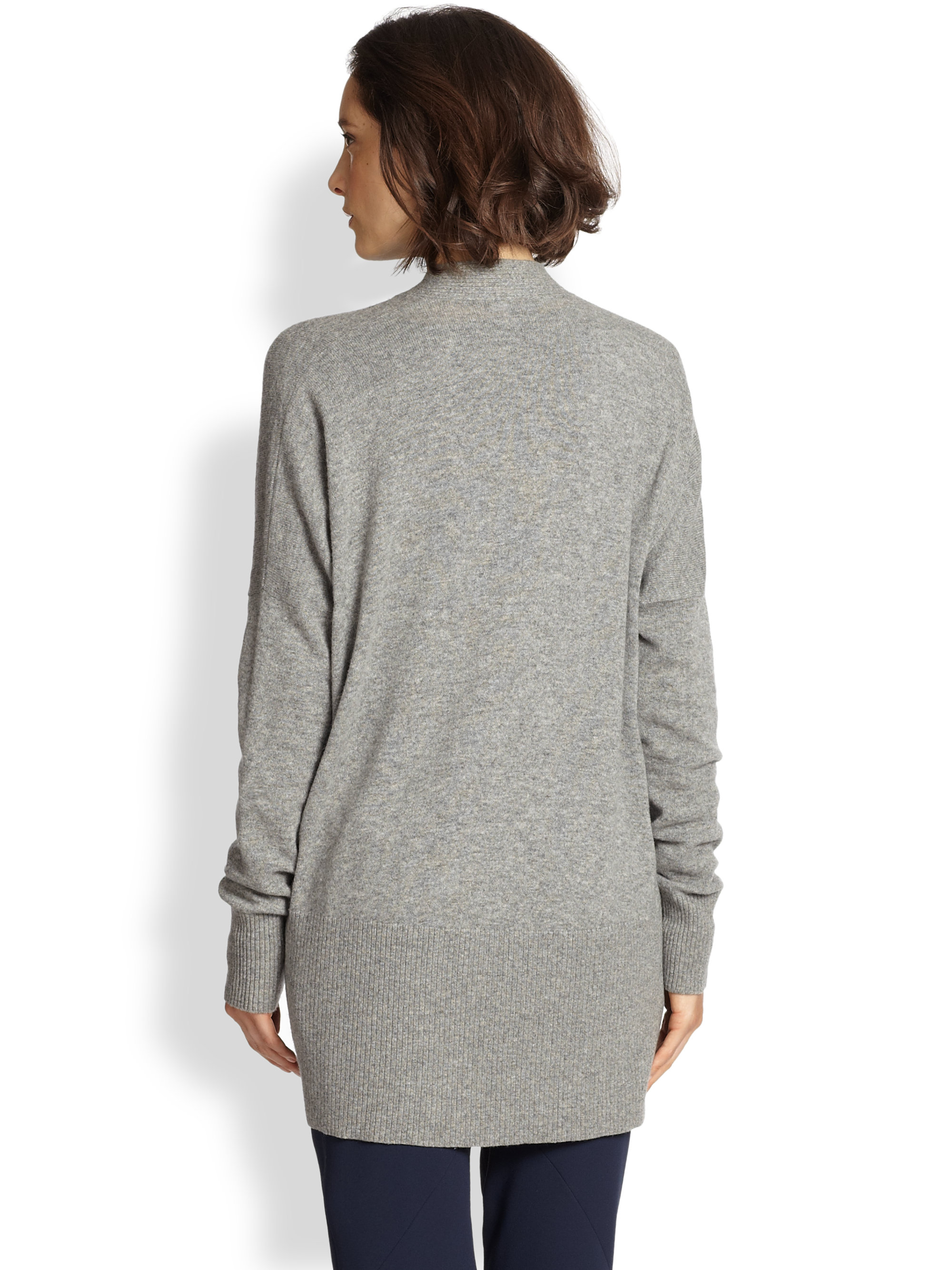 Lyst Vince Cashmere Cardigan in Gray