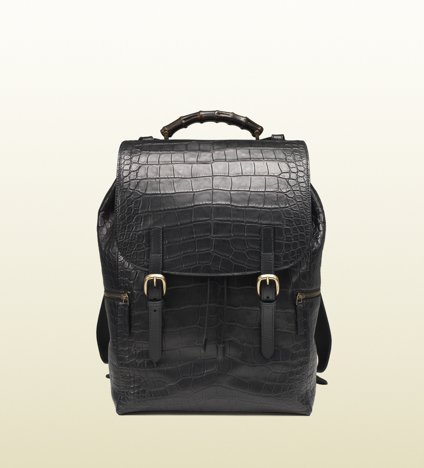 Lyst - Gucci Black Crocodile Backpack in Black for Men