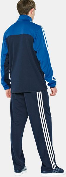 Adidas 3 Stripe Iconic Mens Poly Tracksuit in Blue for Men (navy/blue ...