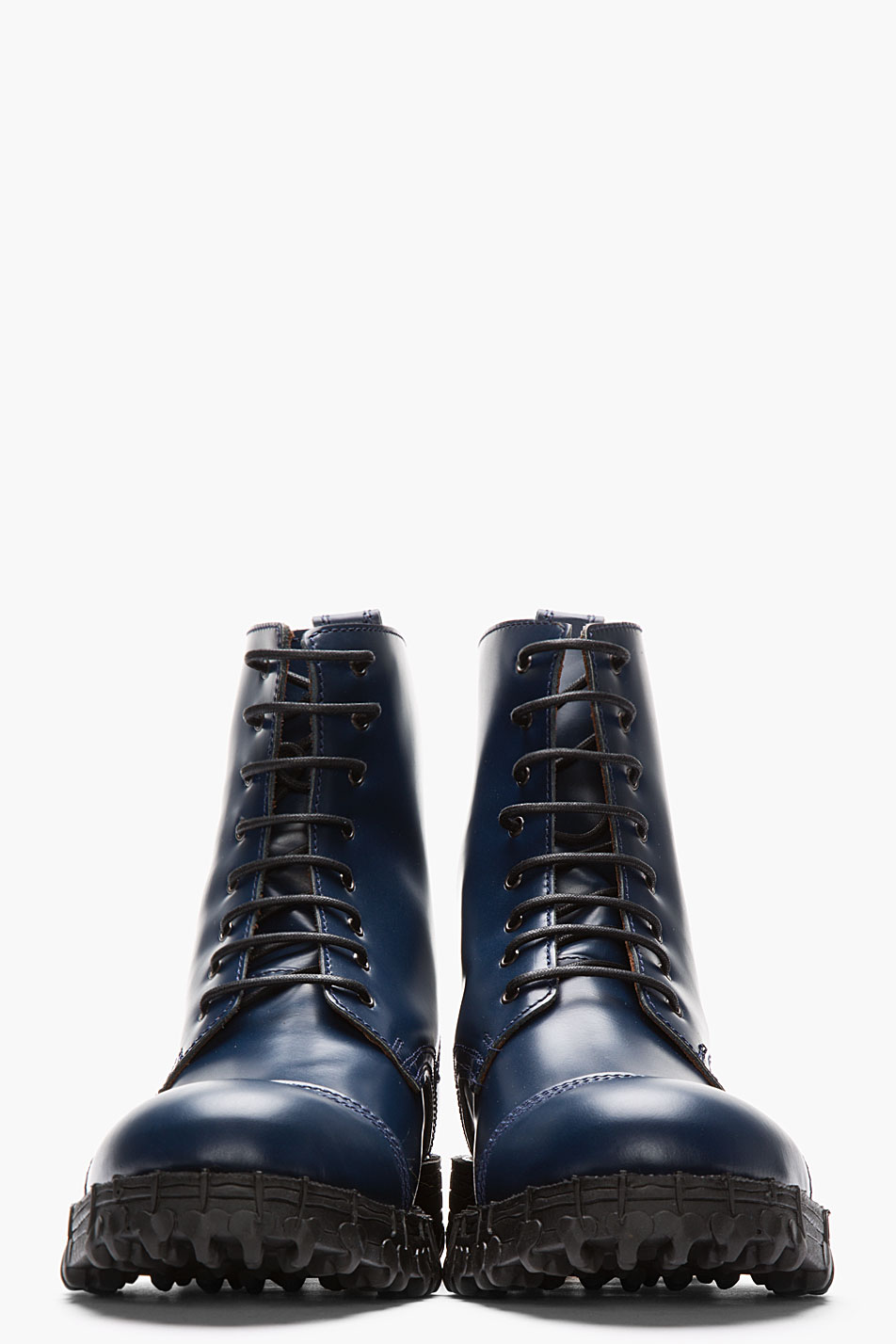 navy blue combat boots