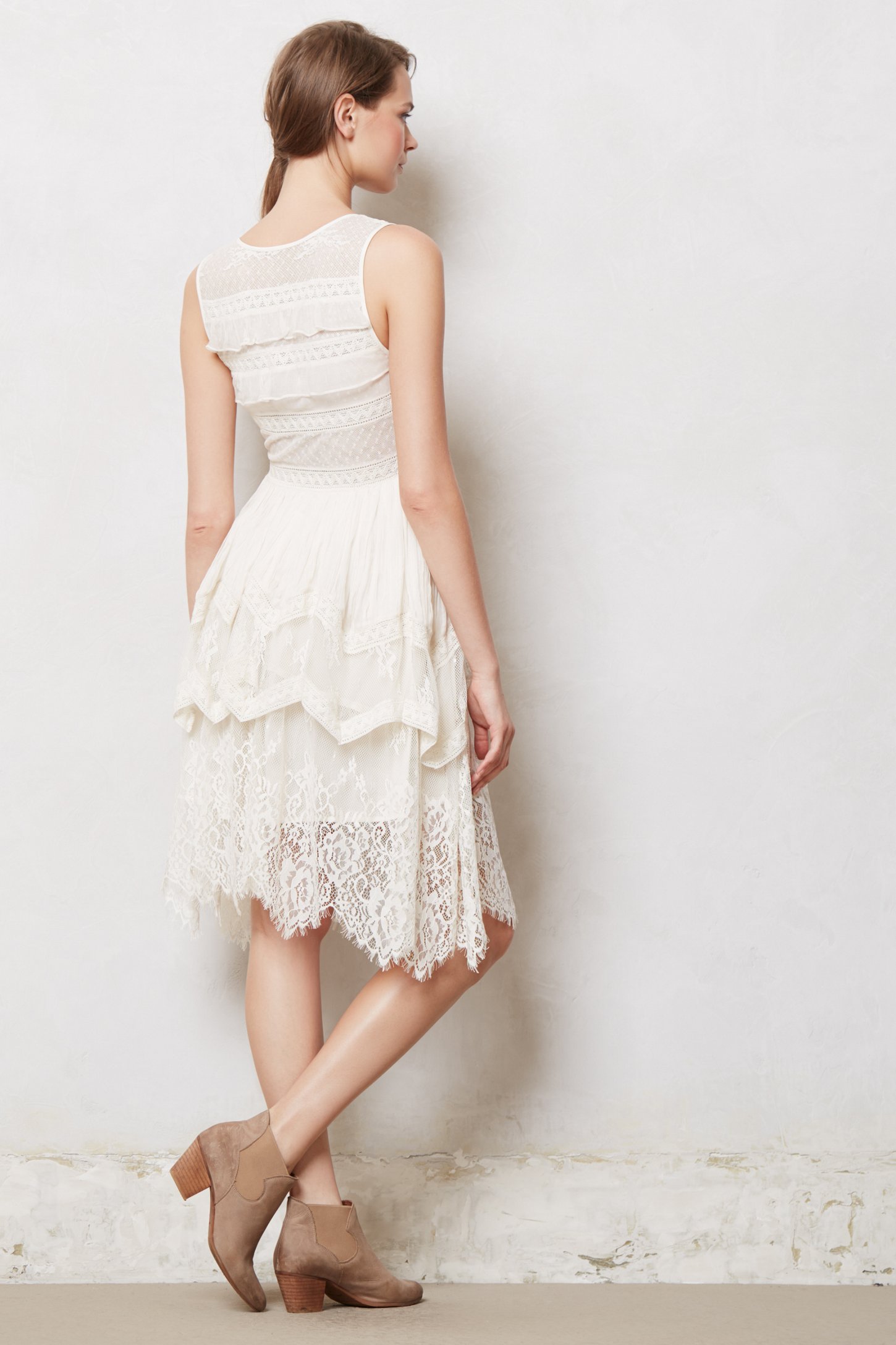 Lyst Anthropologie Lacefall Dress in White