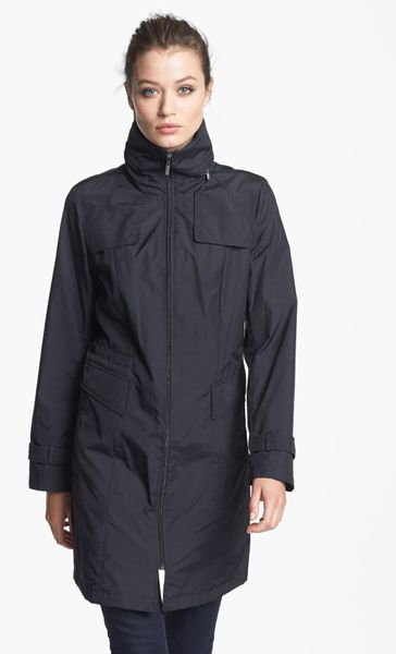 Cole Haan Packable Raincoat in Black | Lyst