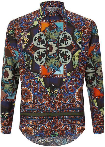 Etro Swirling Paisley Shirt in Multicolor for Men (purple) | Lyst