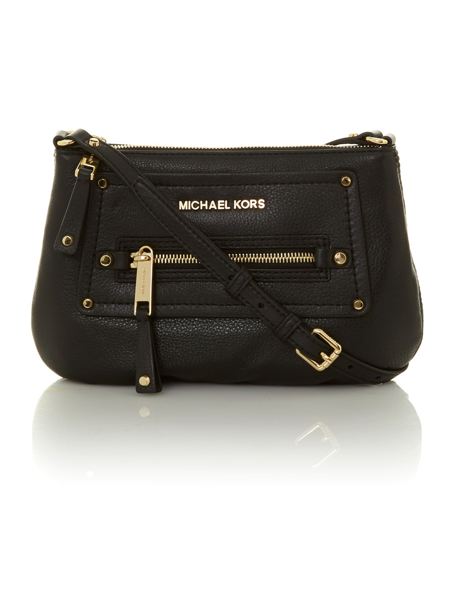 Michael Kors Gilmore Small Black Cross Body Bag in Black | Lyst