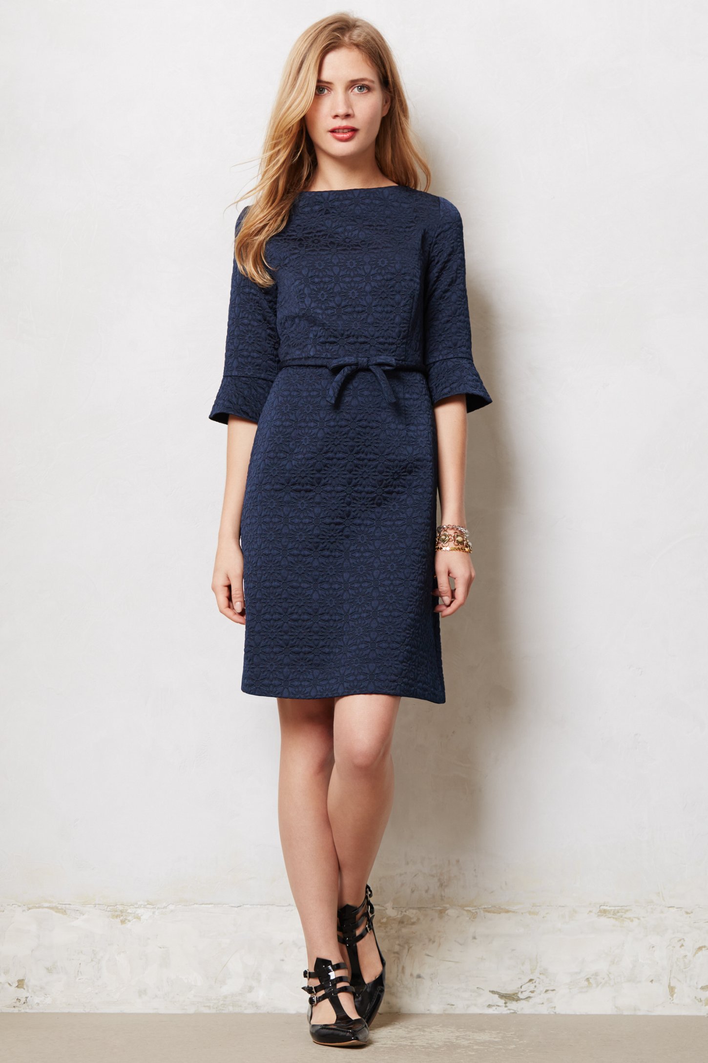 Orla Kiely Navy Quilted Aude Dress Product 1 13083123 232992407 