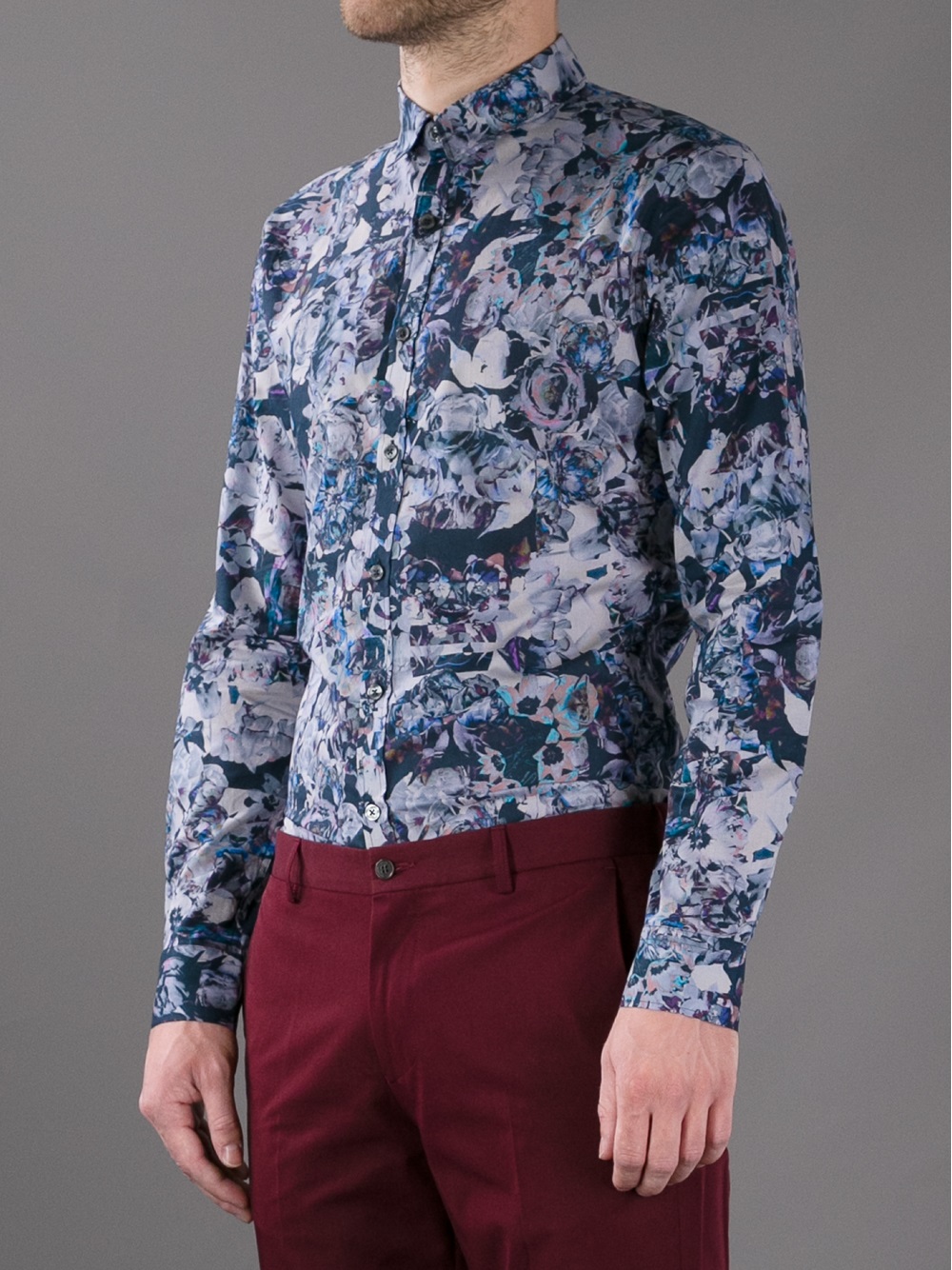 Lyst - Paul Smith Black Label Floral Button Down Shirt for Men