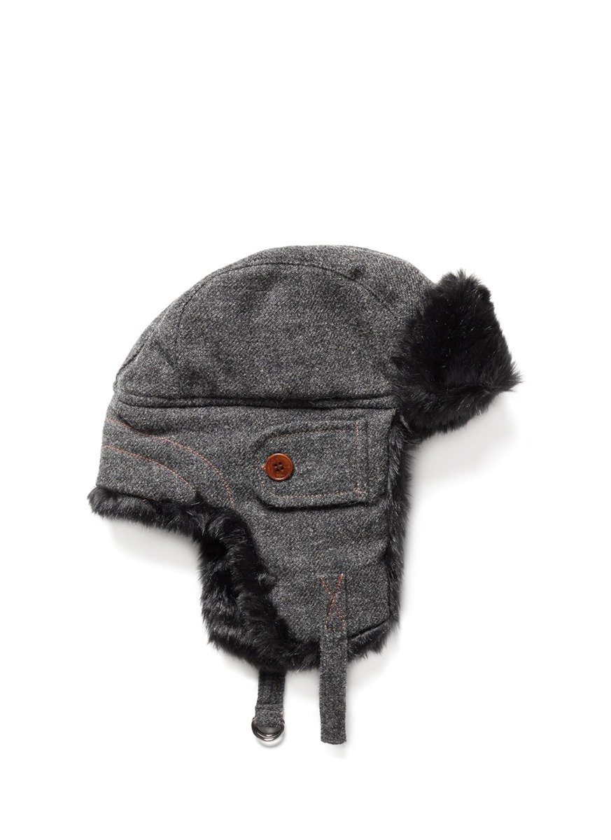 Lyst - Paul Smith Wool Trapper Hat in Gray for Men