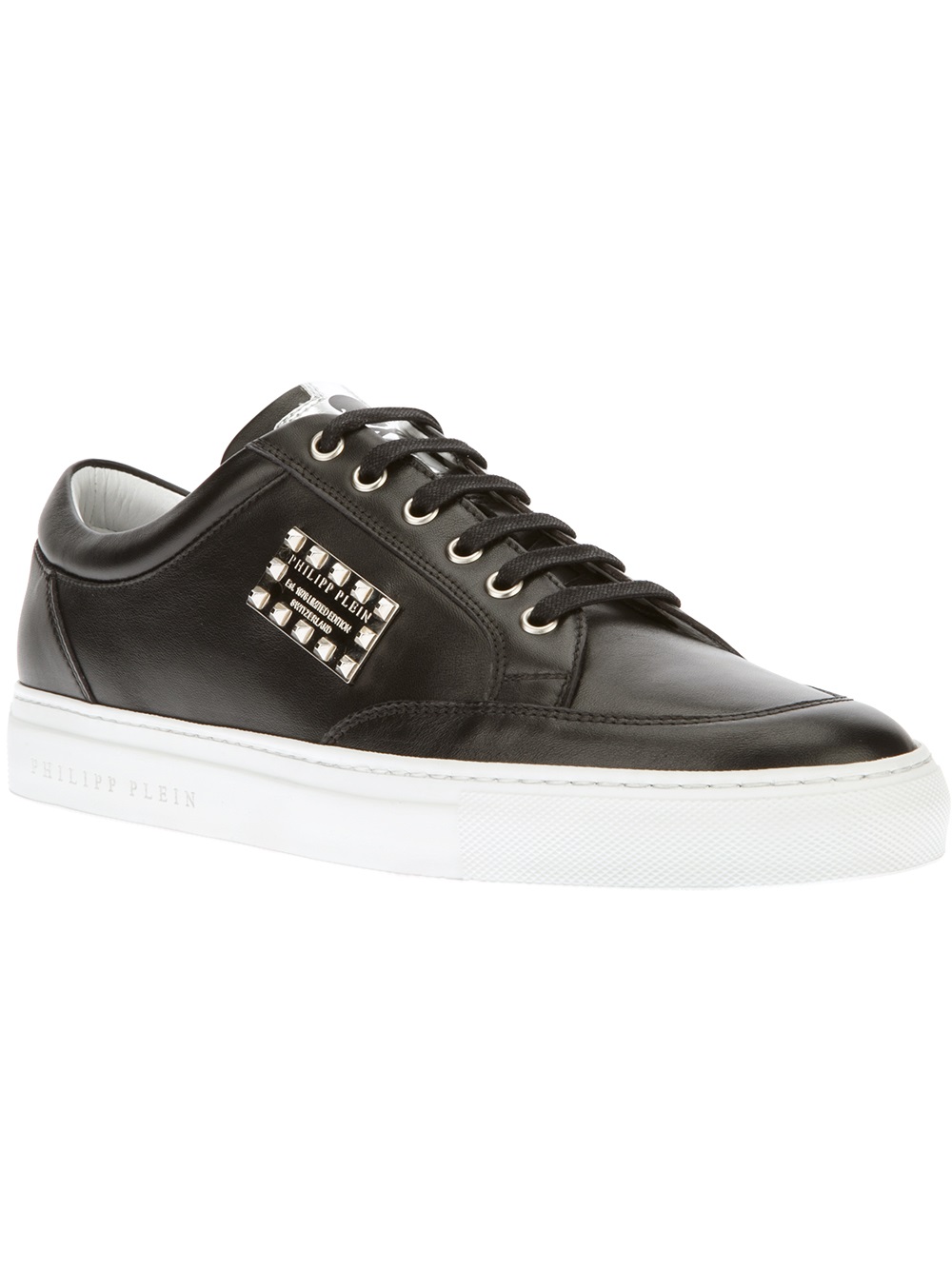 Lyst - Philipp Plein Studded Plaque Sneaker in Black for Men