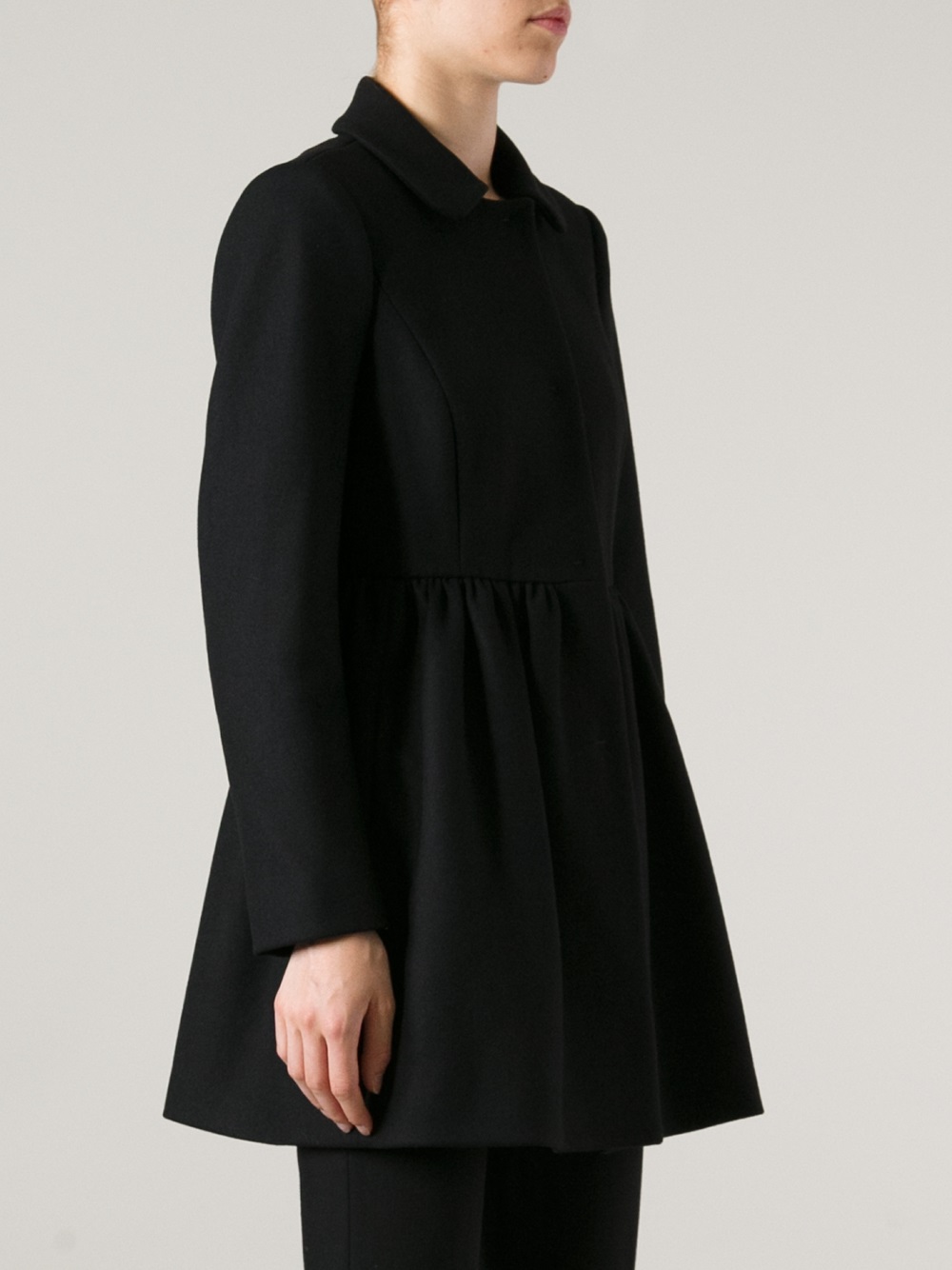 Red Valentino Bow Detail Jacket In Black Lyst Lauren Ralph Double Ted Trench Coat