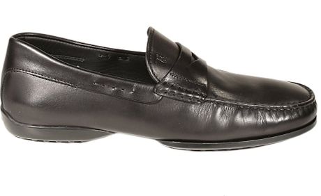 Tod's Shoes Brooklyn Rubber Sole Leather Loafers in Black for Men ...