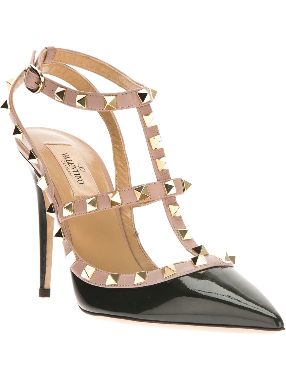 Valentino Studded Sandal in Green | Lyst