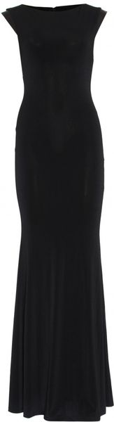 Alice + Olivia Air Floorlength Jersey Dress with Cutout in Black (black ...