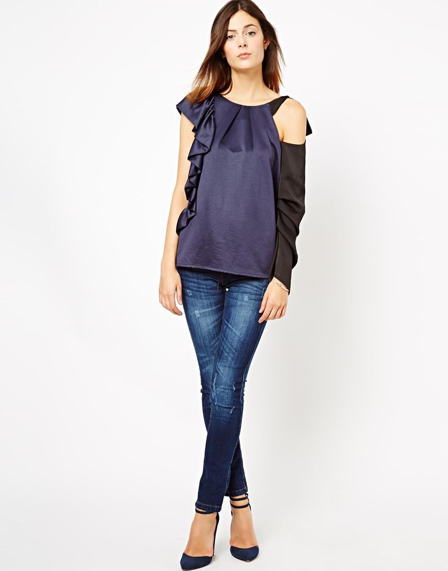 asymmetrical cut out top