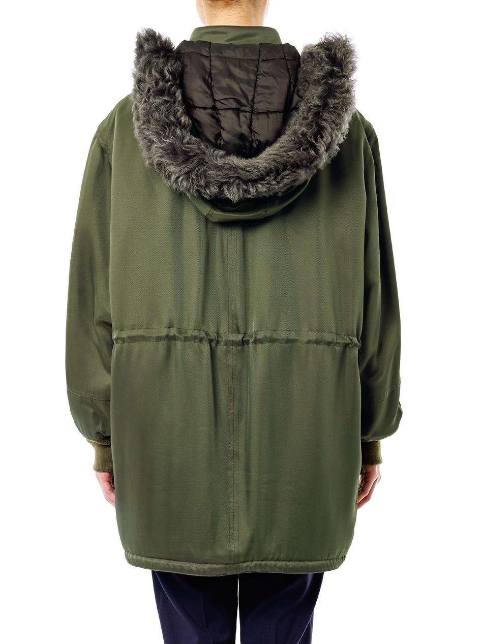 Lyst - Balenciaga Hooded Parka Coat in Natural for Men