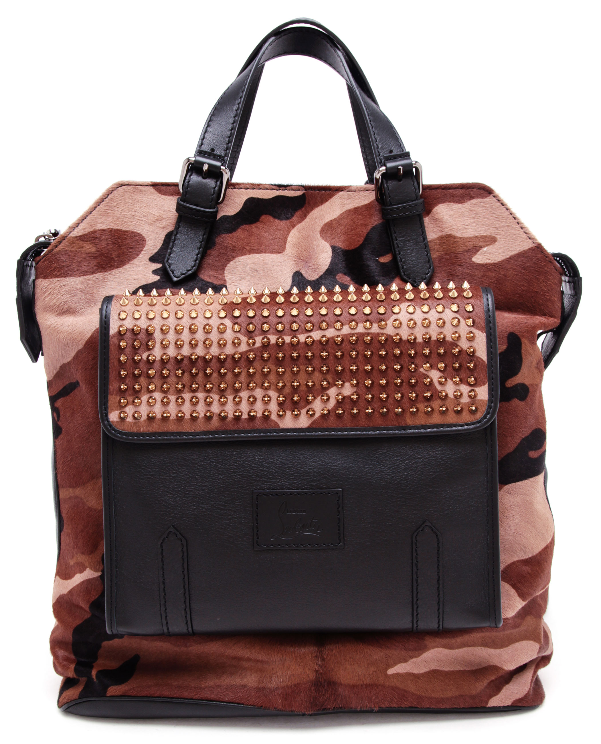 Christian louboutin Camouflage Ponyskin and Leather Backpack in ...  
