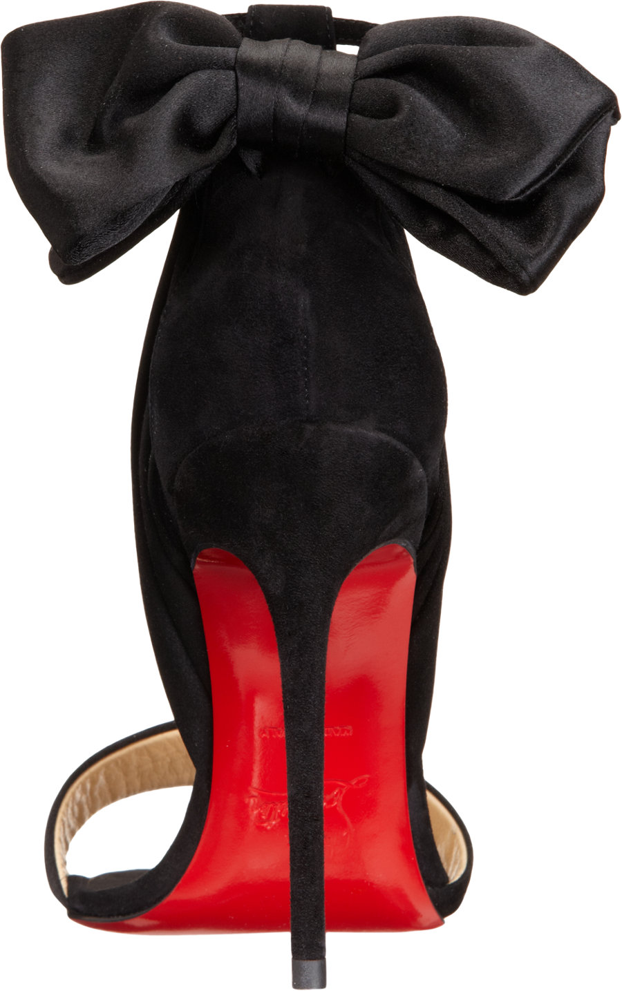 christian louboutin vampanodo satin bow red sole sandal - Bavilon ...  