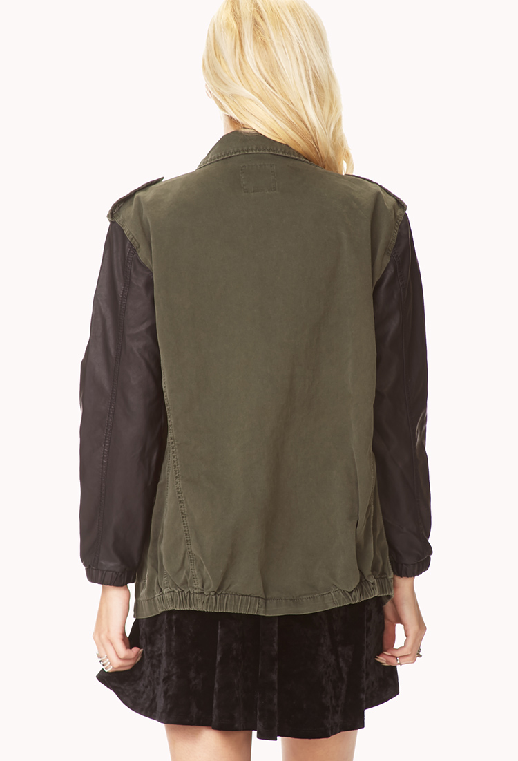 Lyst Forever 21 Fancy Utility Jacket in Green