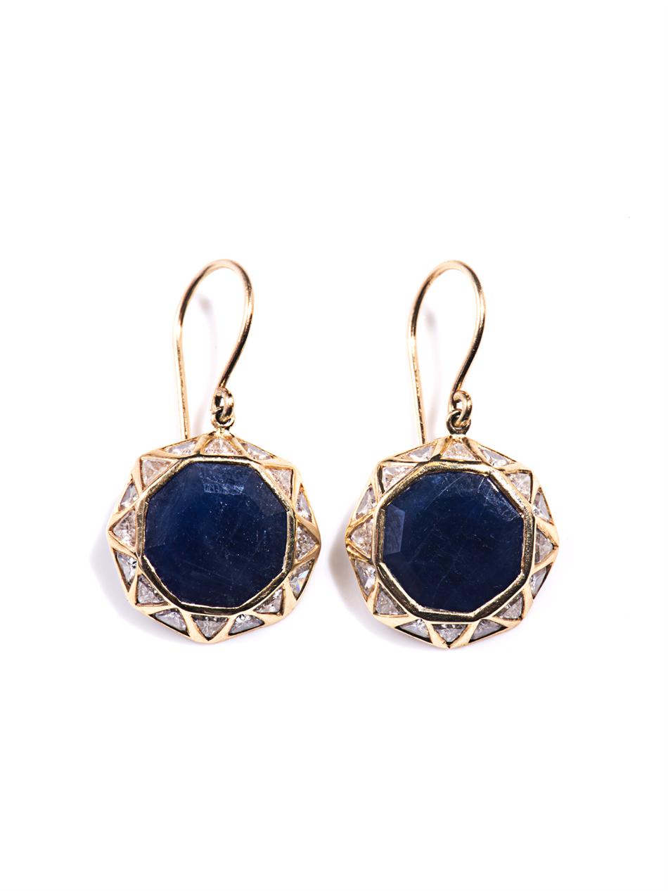 Jade Jagger Diamond Sapphire Gold Earrings in Gold