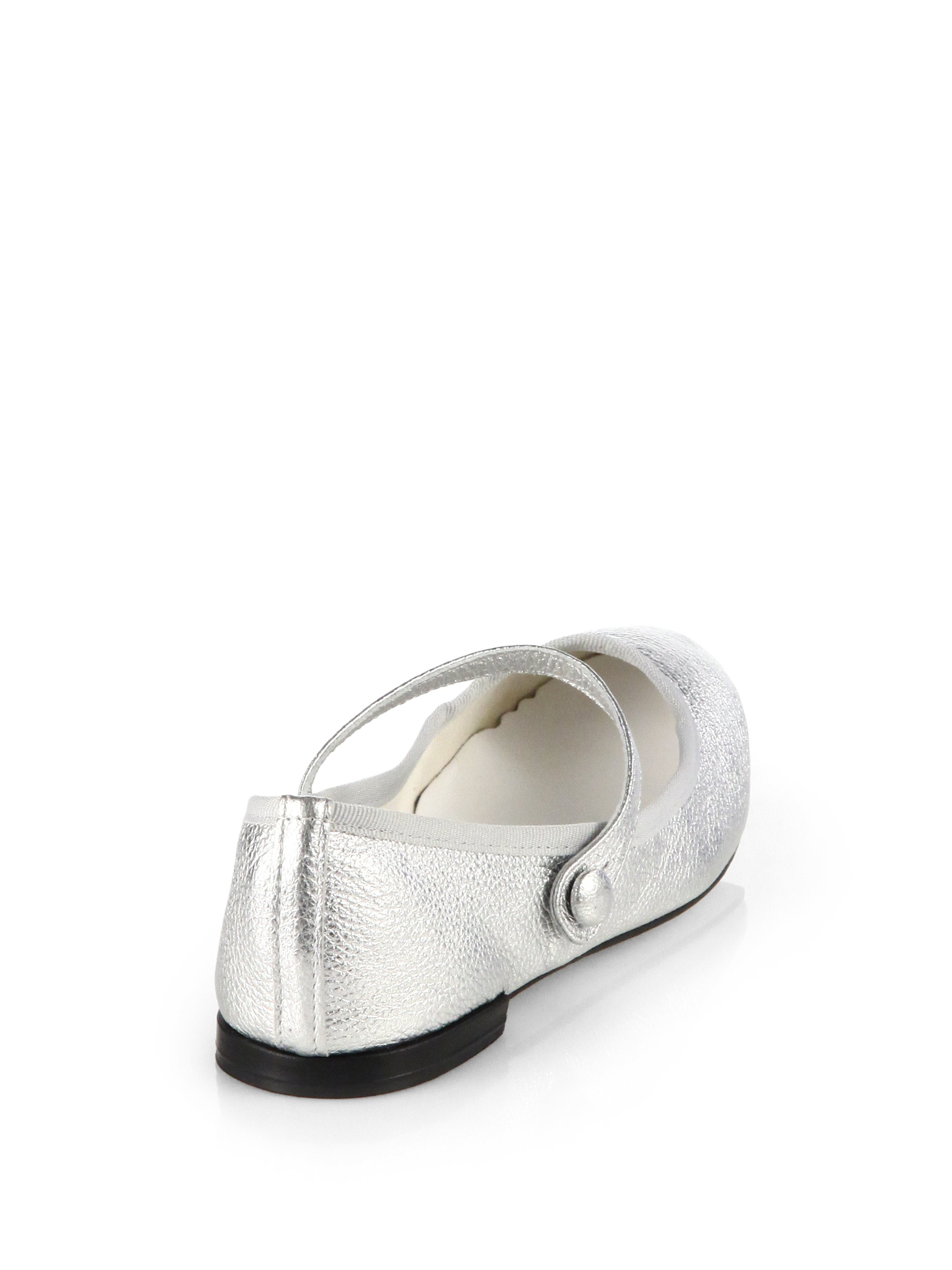 Repetto Lio Metallic Leather Mary Jane Flats in Metallic | Lyst