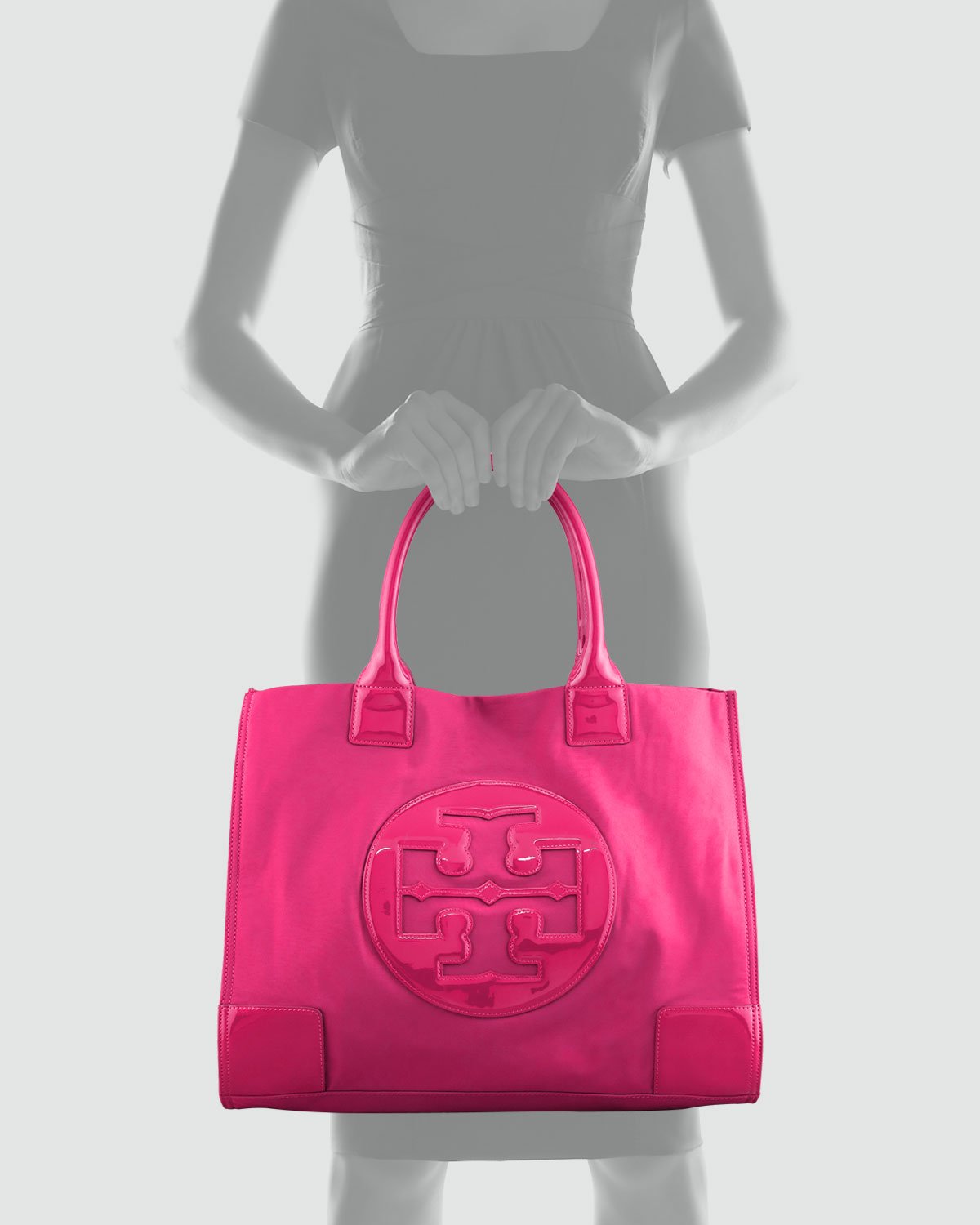 tory burch pink ella tote