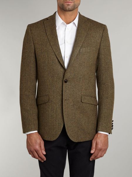 Barbour Tweed Blazer in Green for Men (Olive) | Lyst