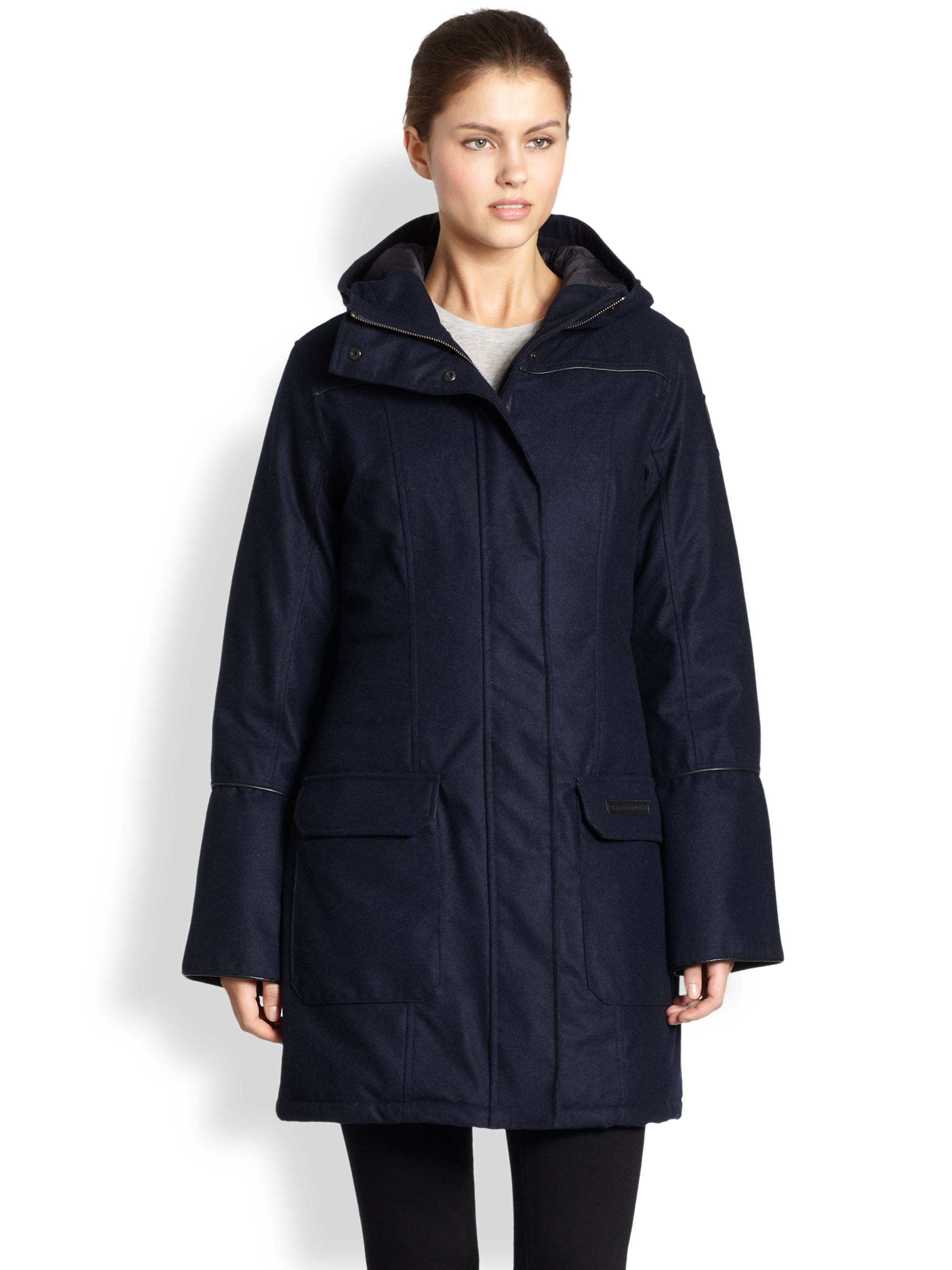 Canada Goose coats online discounts - Canada goose Brookvale Coat in Blue (Red) | Lyst
