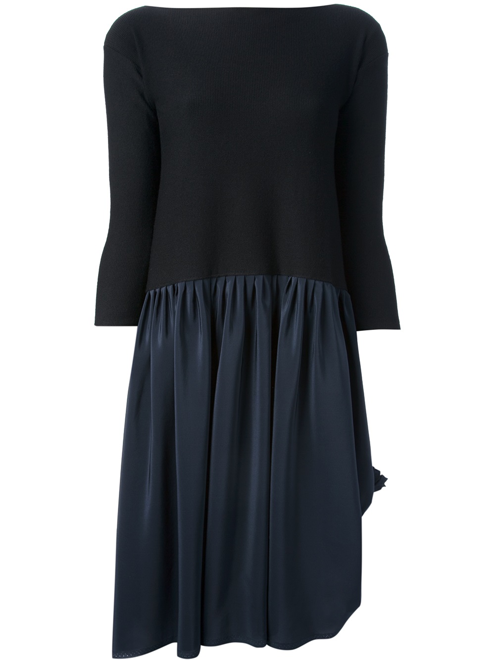 Daniela Gregis Daniela Gregis Boat Neck Knit Dress in Blue (black) | Lyst