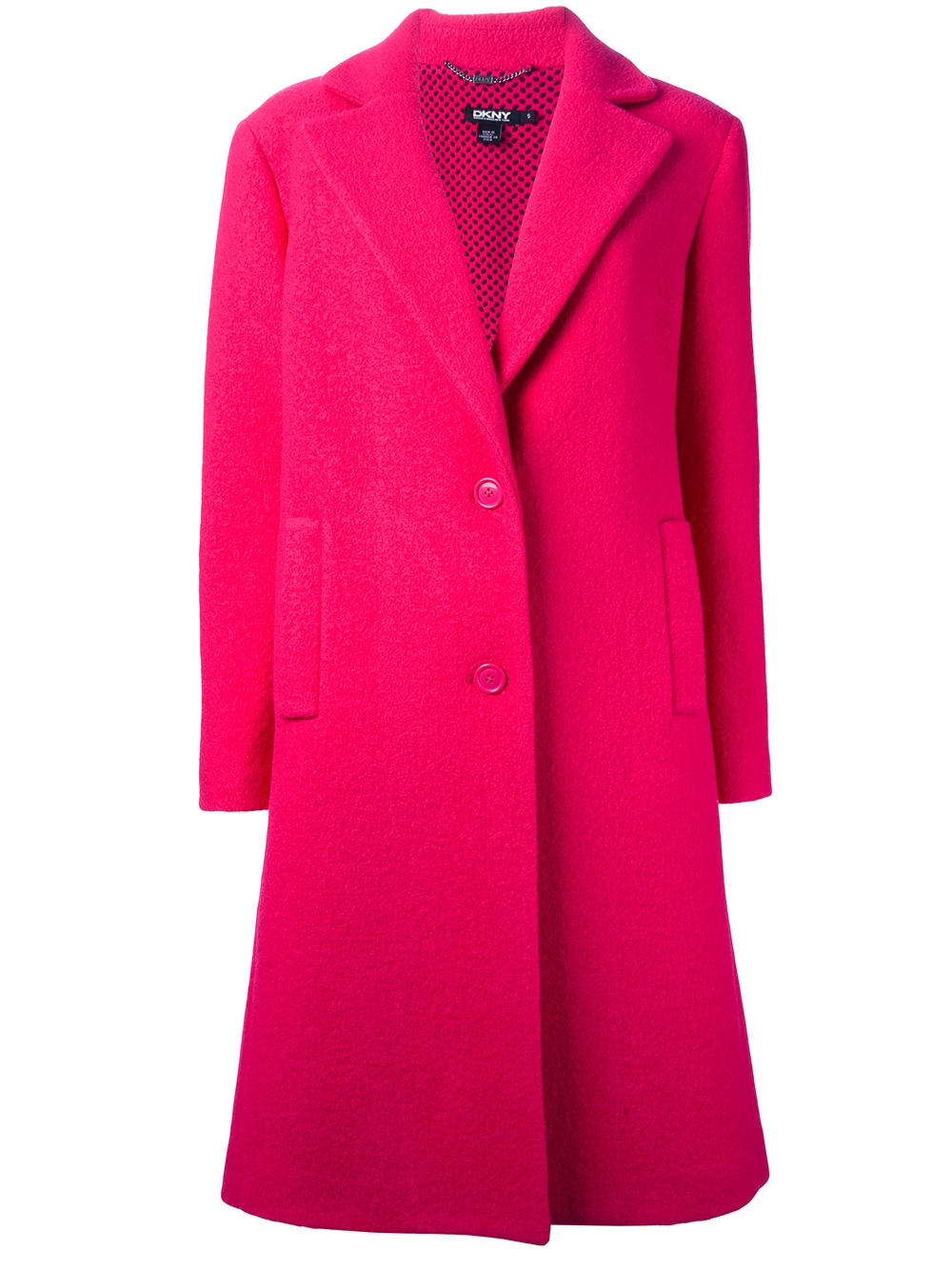 Dkny Dkny Single Breasted Coat in Pink (pink & purple) | Lyst
