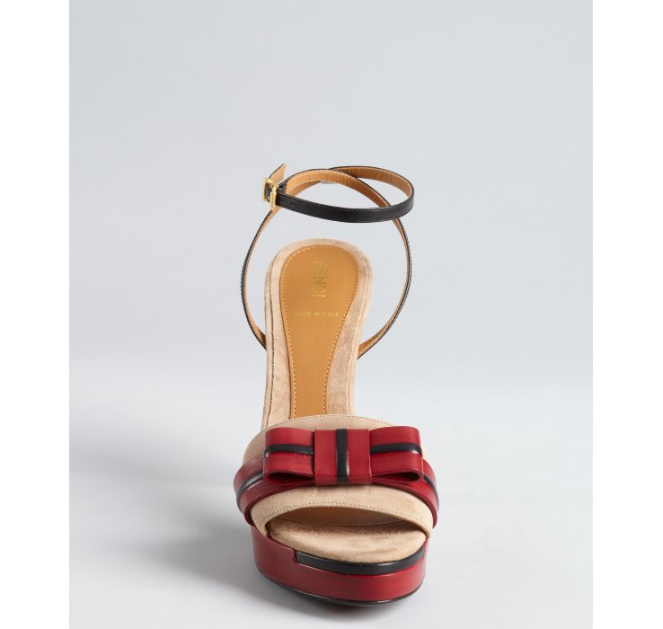 fendi red sandals